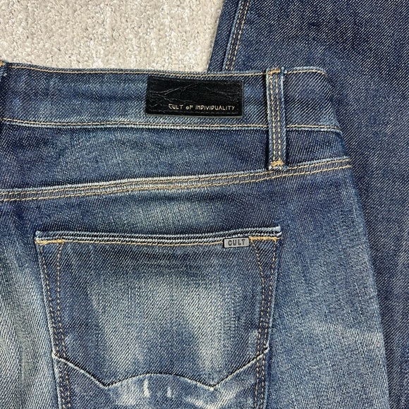 Cult Of Individuality Zen Mid Rise Skinny Blue Jean Womens Size 27 - Picture 8 of 8
